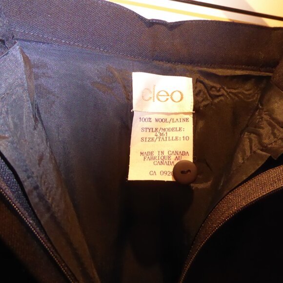 Wide Leg Navy 100% Wool Trousers, Size 10 - New with Tags - Picture 4 of 7